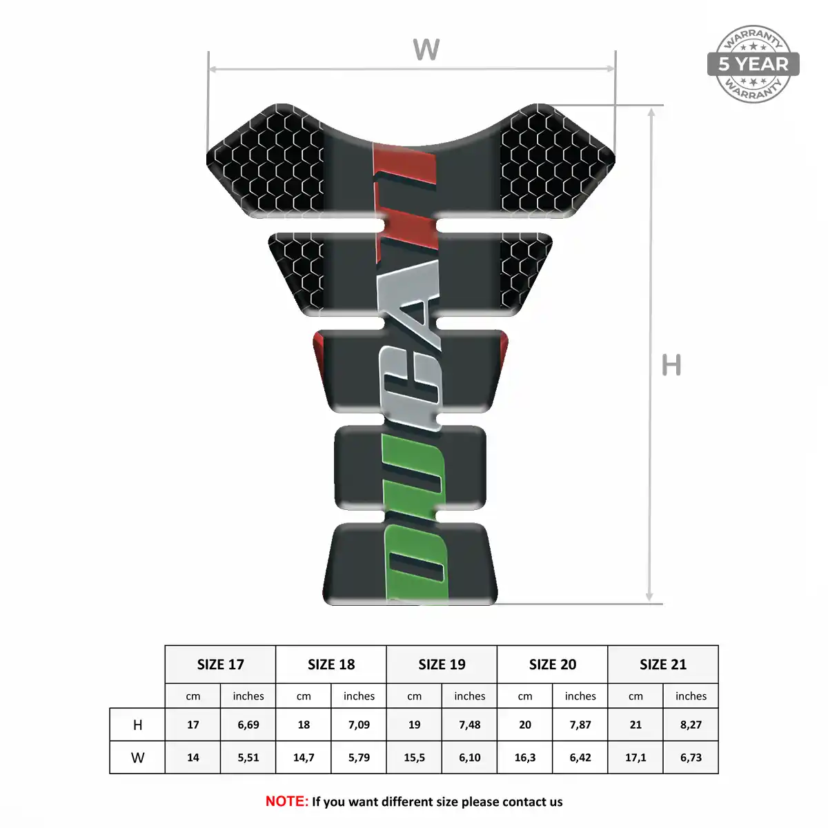 Ducati Tank Fuse Pad Motorbike Prestige Line