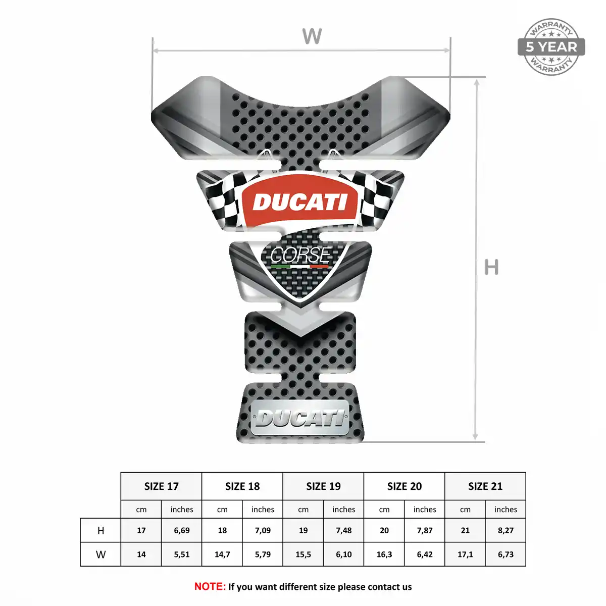 Ducati Tank Fuse Pad Motorcycle Prestige Line