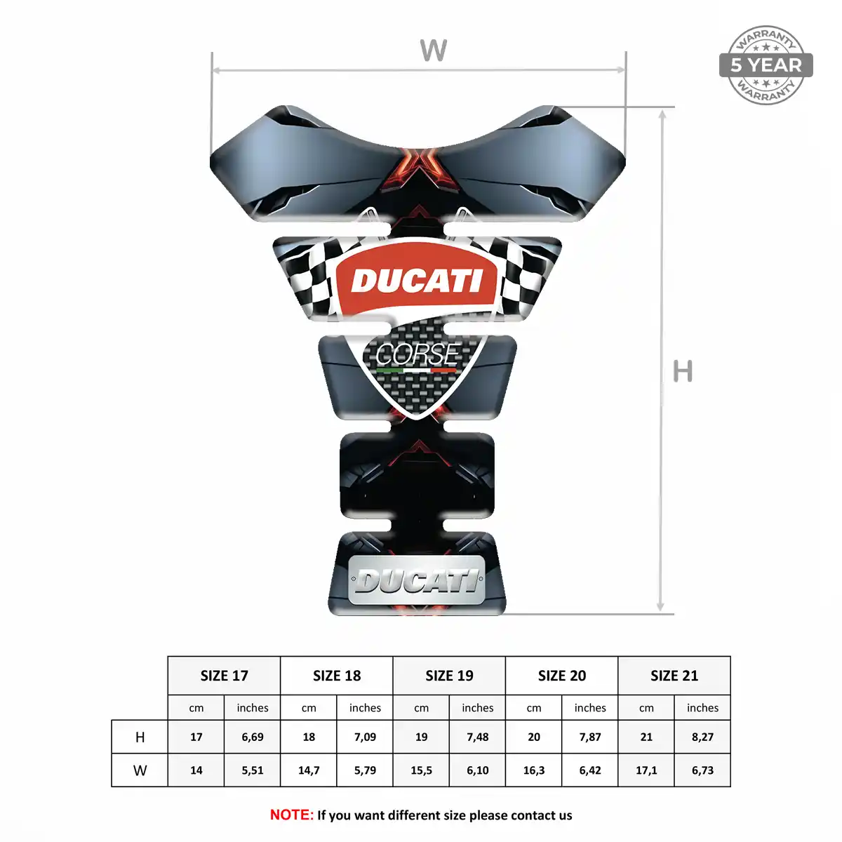 Ducati Tank Fuse Pads Motorcycle Elite Finish