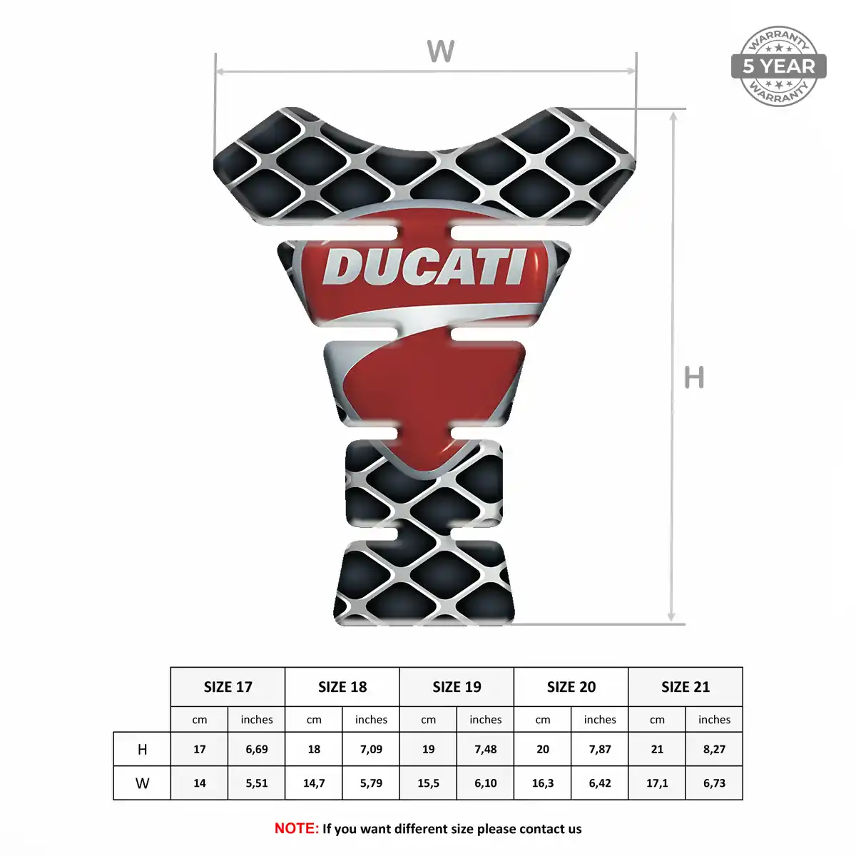 Ducati Tank Fuse Protector Motorbike Deluxe Edition