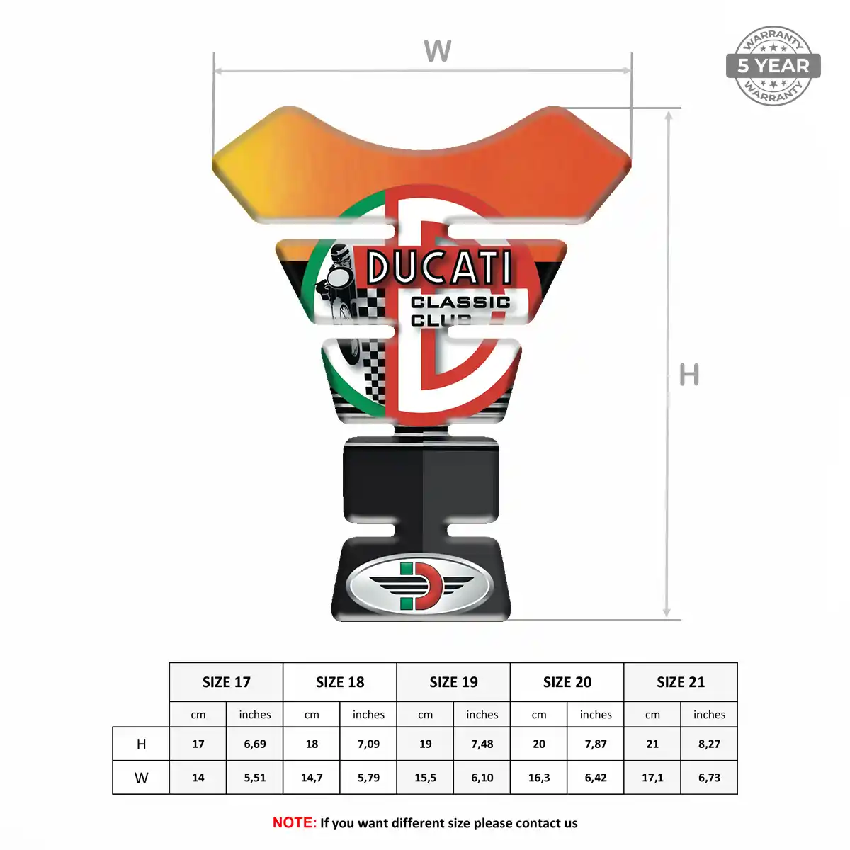 Ducati Tank Fuse Protector Motorbike Elite Finish
