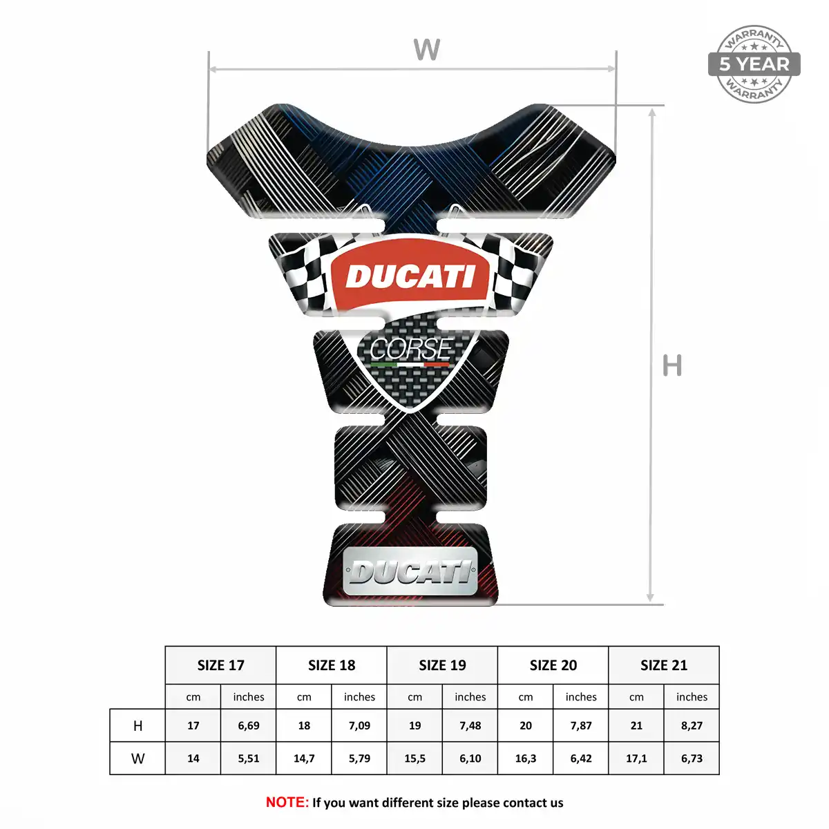 Ducati Tank Fuse Protector Motorbike Signature Grade