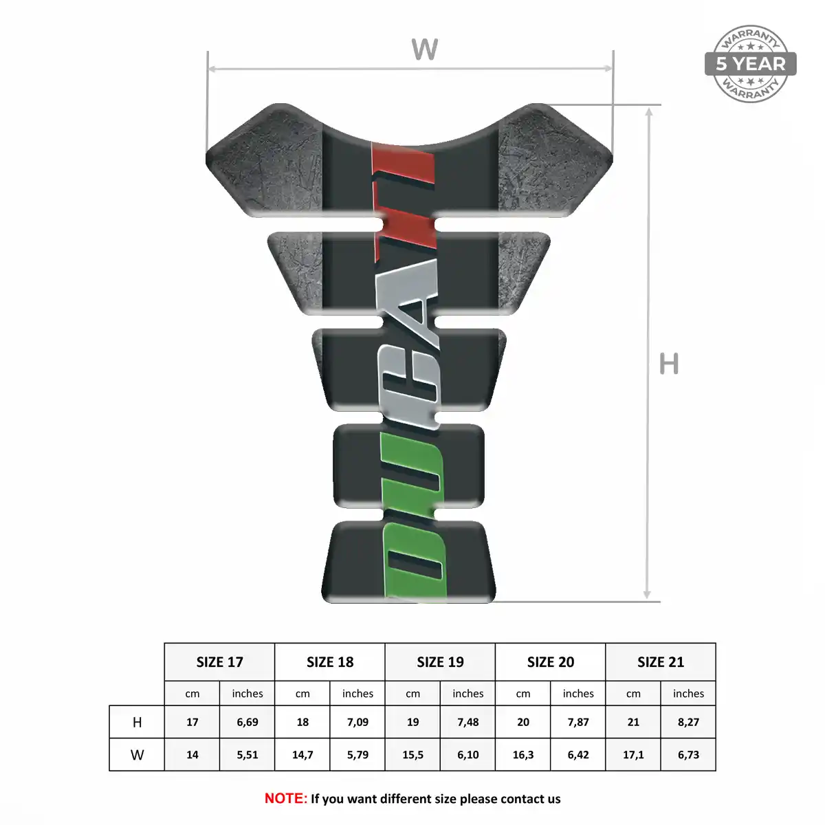Ducati Tank Fuse Protector Motorbike Superior Craft