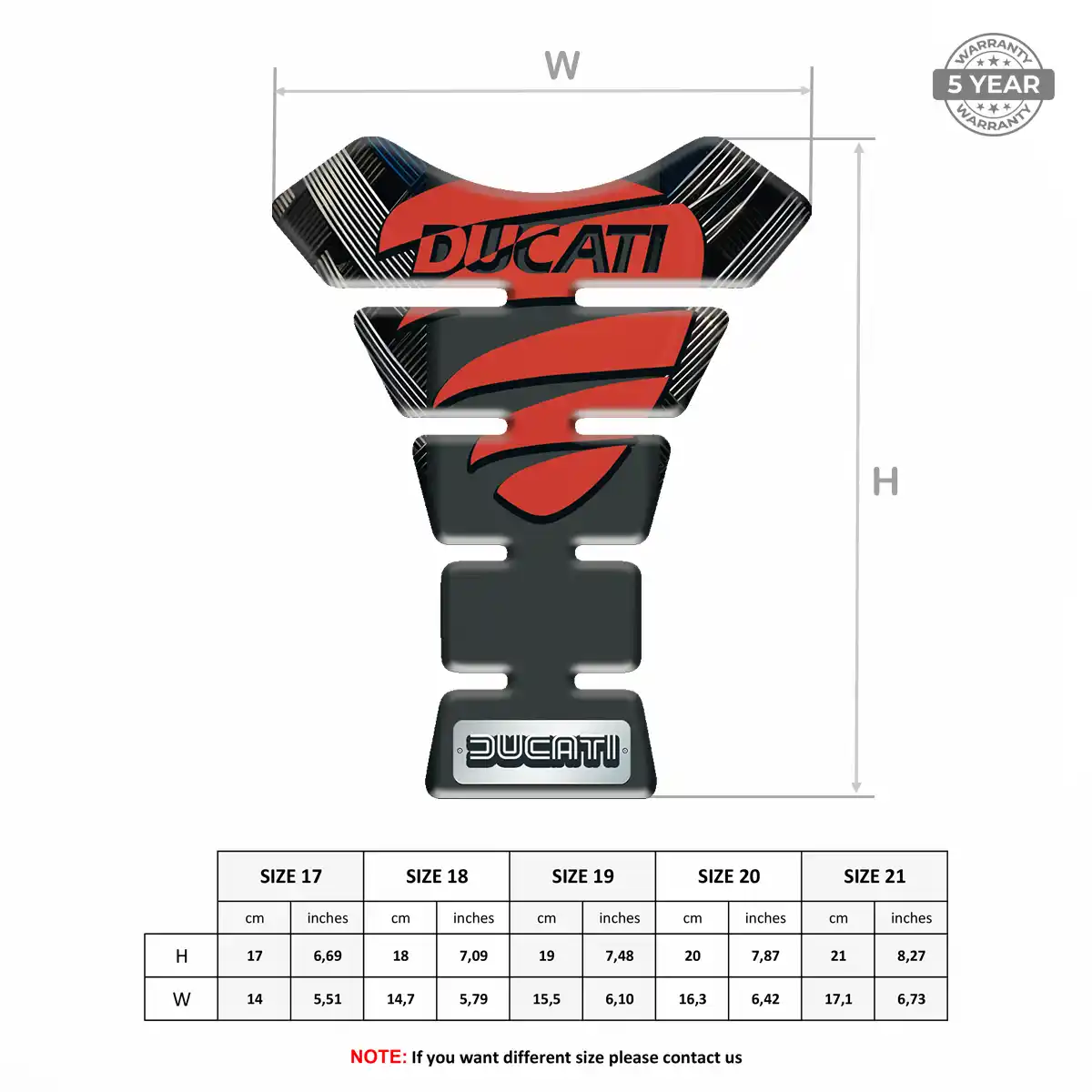 Ducati Tank Fuse Protector Motorcycle Deluxe Edition
