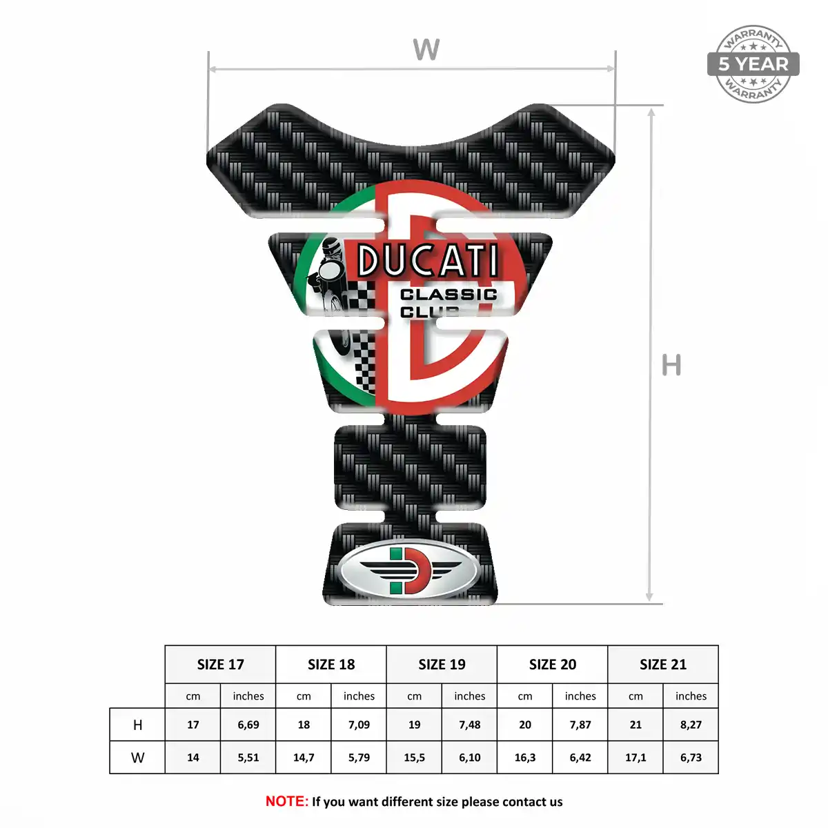 Ducati Tank Fuse Protector Motorcycle Elite Finish