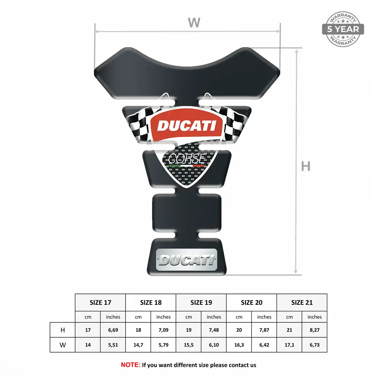 Ducati Tank Fuse Protector Motorcycle Noble Edition