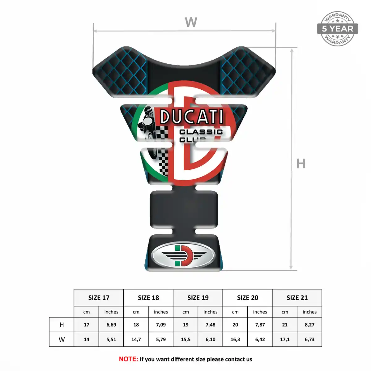Ducati Tank Fuse Protector Motorcycle Signature Grade