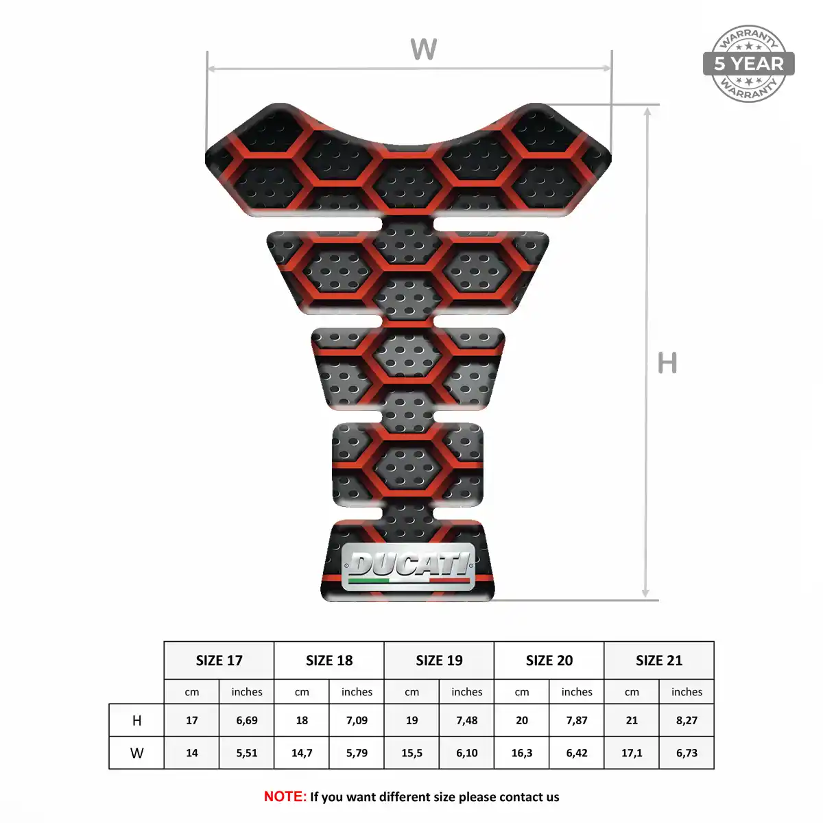 Ducati Tank Fuse Protector Motorcycle Superior Craft