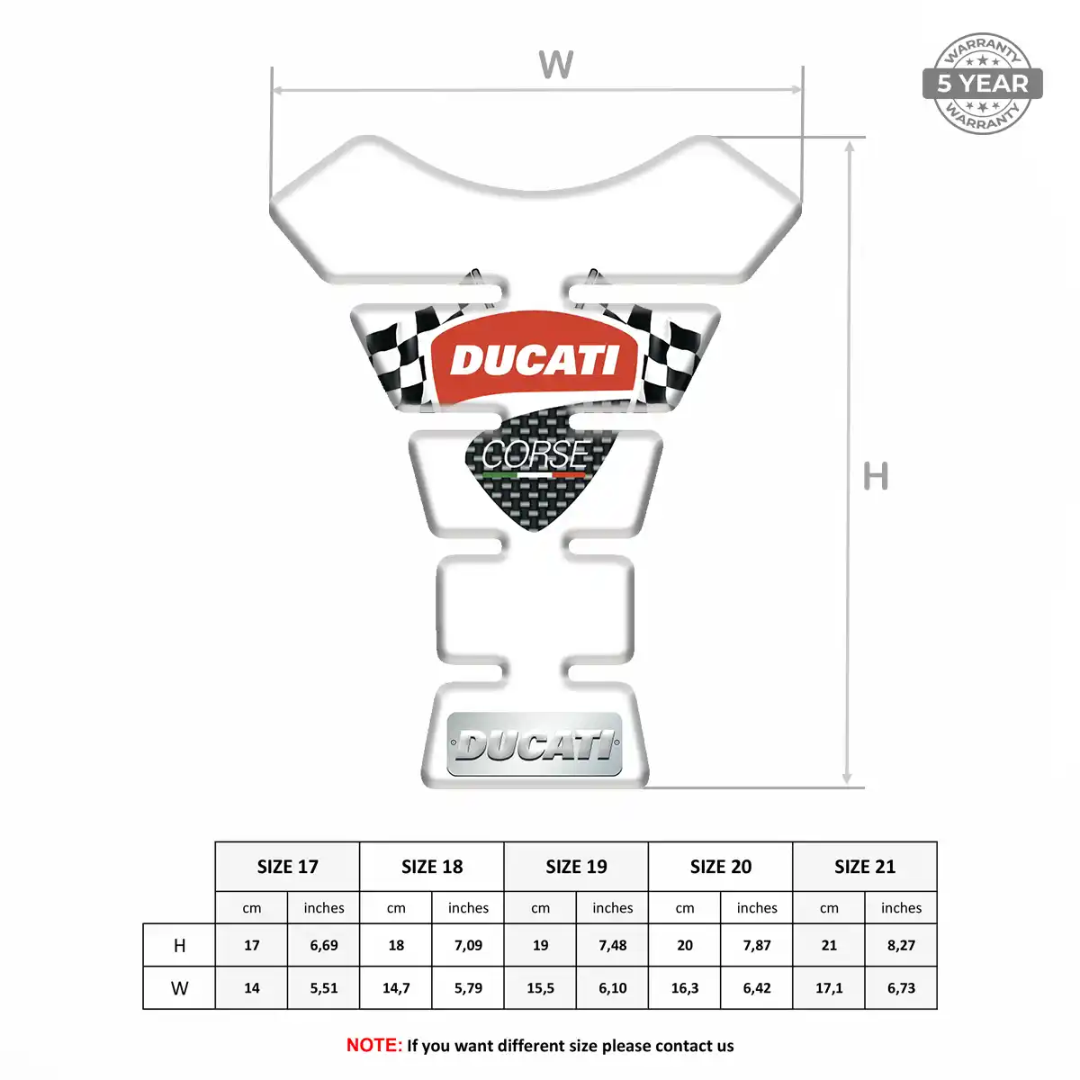 Ducati Tank Guard Fuse Motorbike Signature Grade