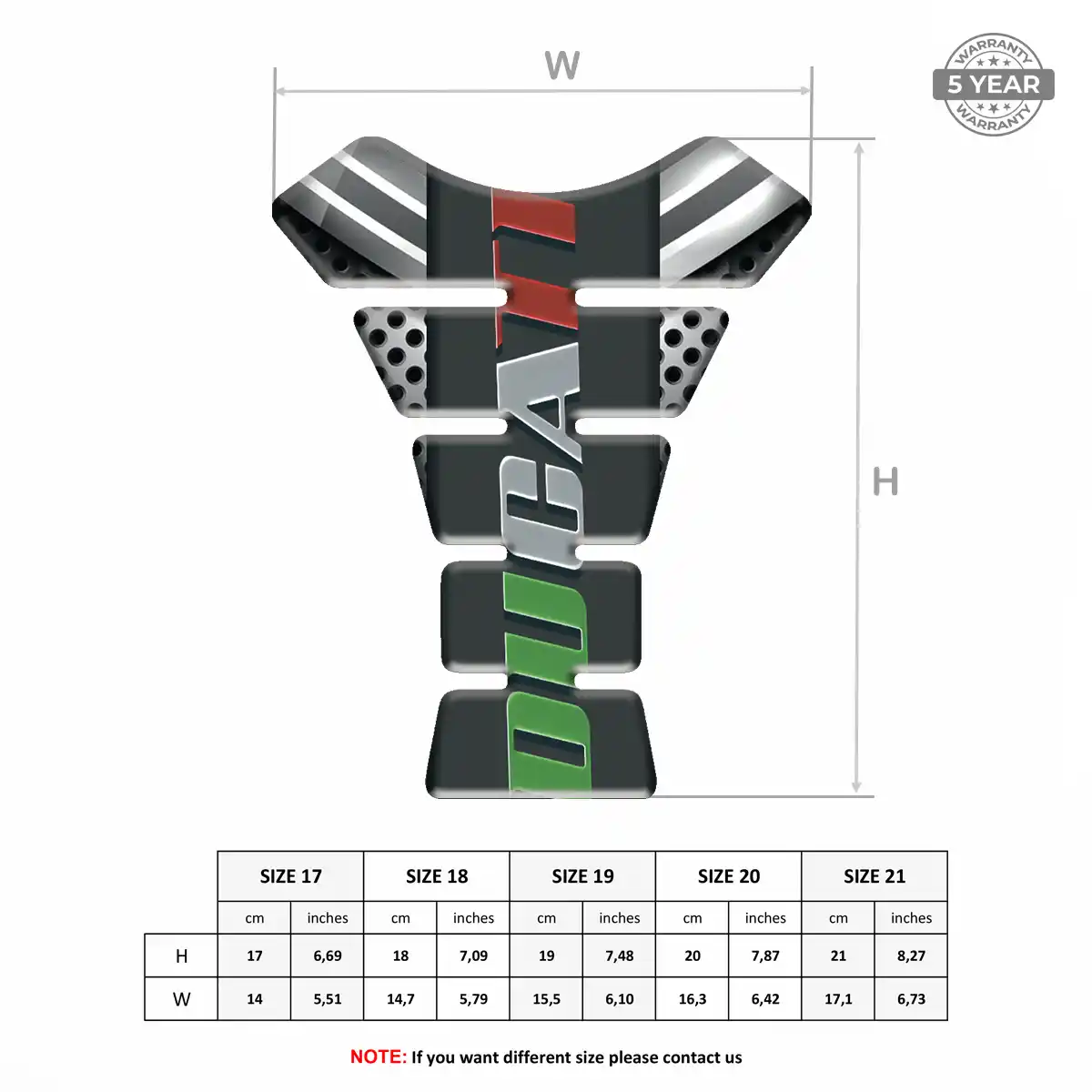 Ducati Tank Guard Motorbike Signature Grade