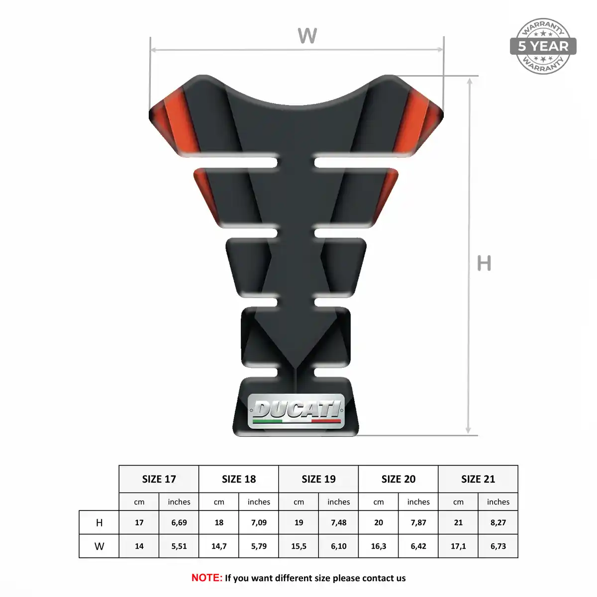 Ducati Tank Guard Pad Motorbike Deluxe Edition
