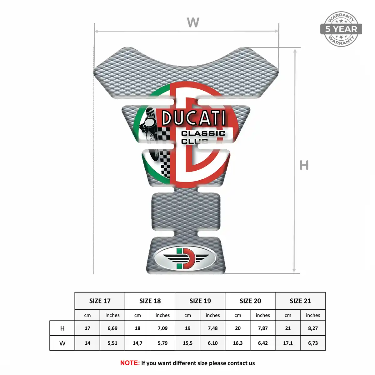Ducati Tank Guard Pad Motorbike Noble Edition