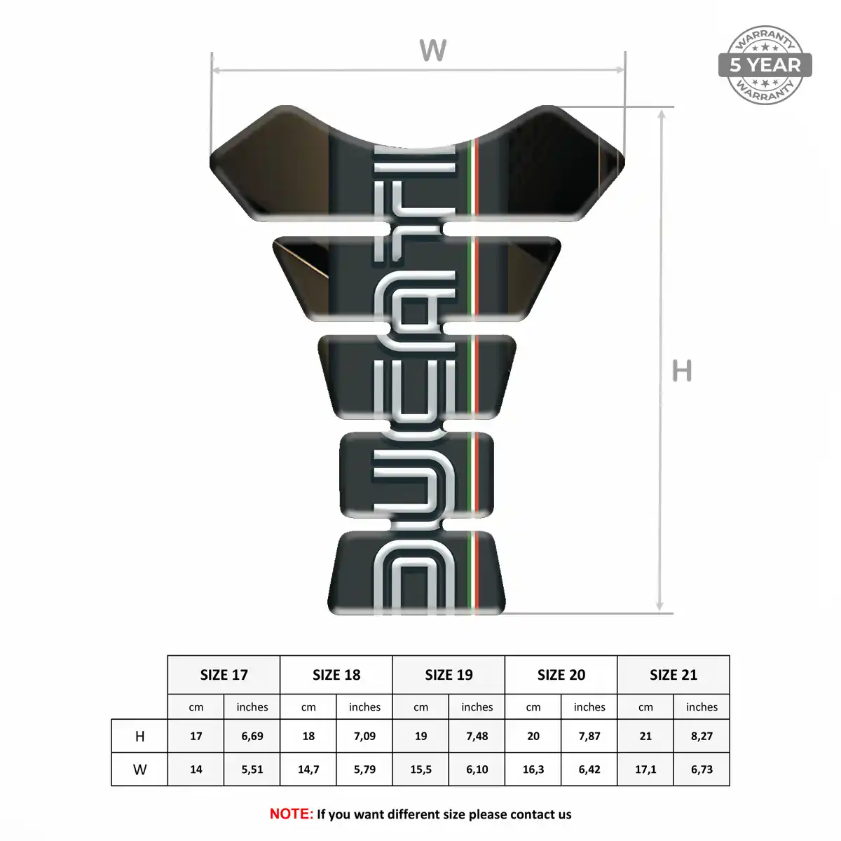 Ducati Tank Guard Pad Motorcycle Elite Finish