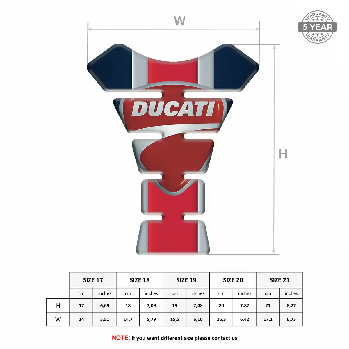 Ducati Tank Guard Pad Motorcycle Refined Design