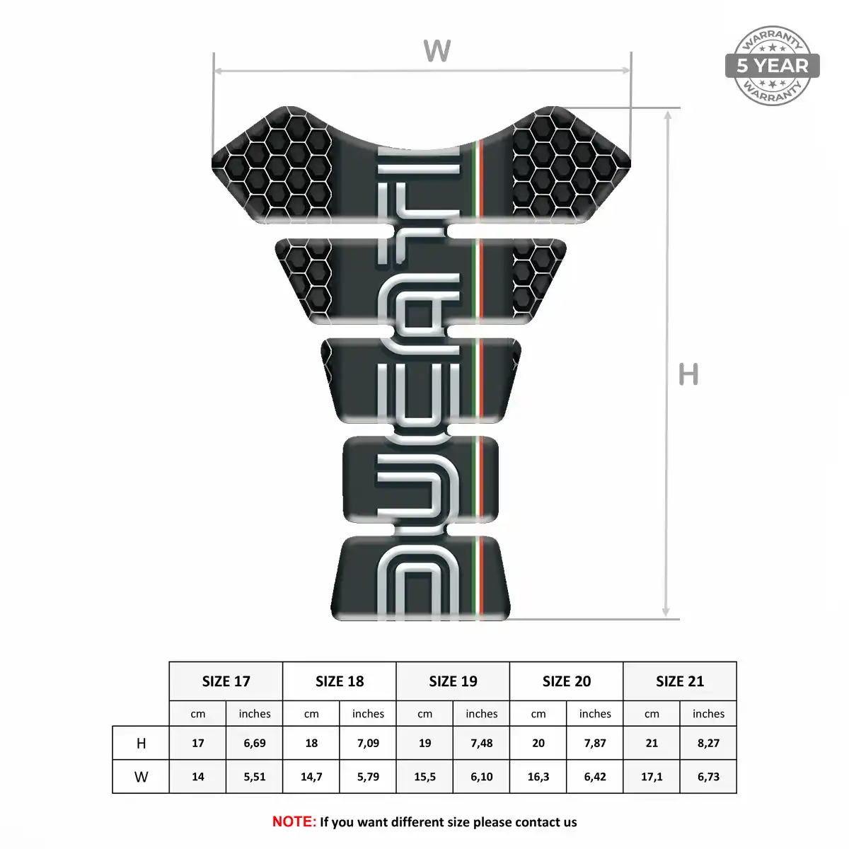 Ducati Tank Guard Pad Motorcycle Signature Grade