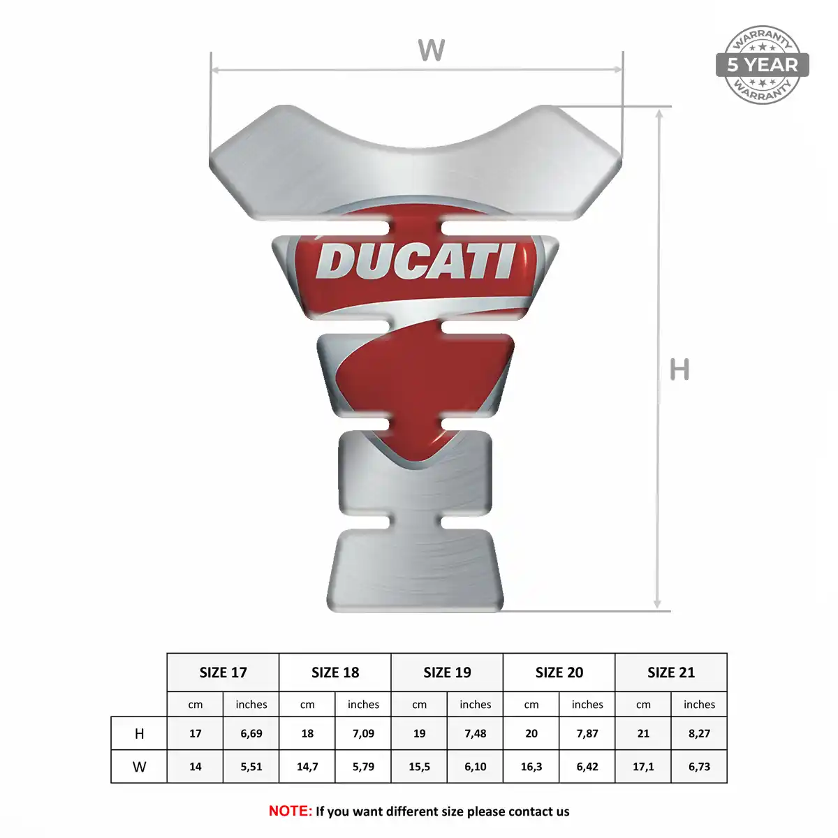 Ducati Tank Guard Pad Motorcycle Sleek Style
