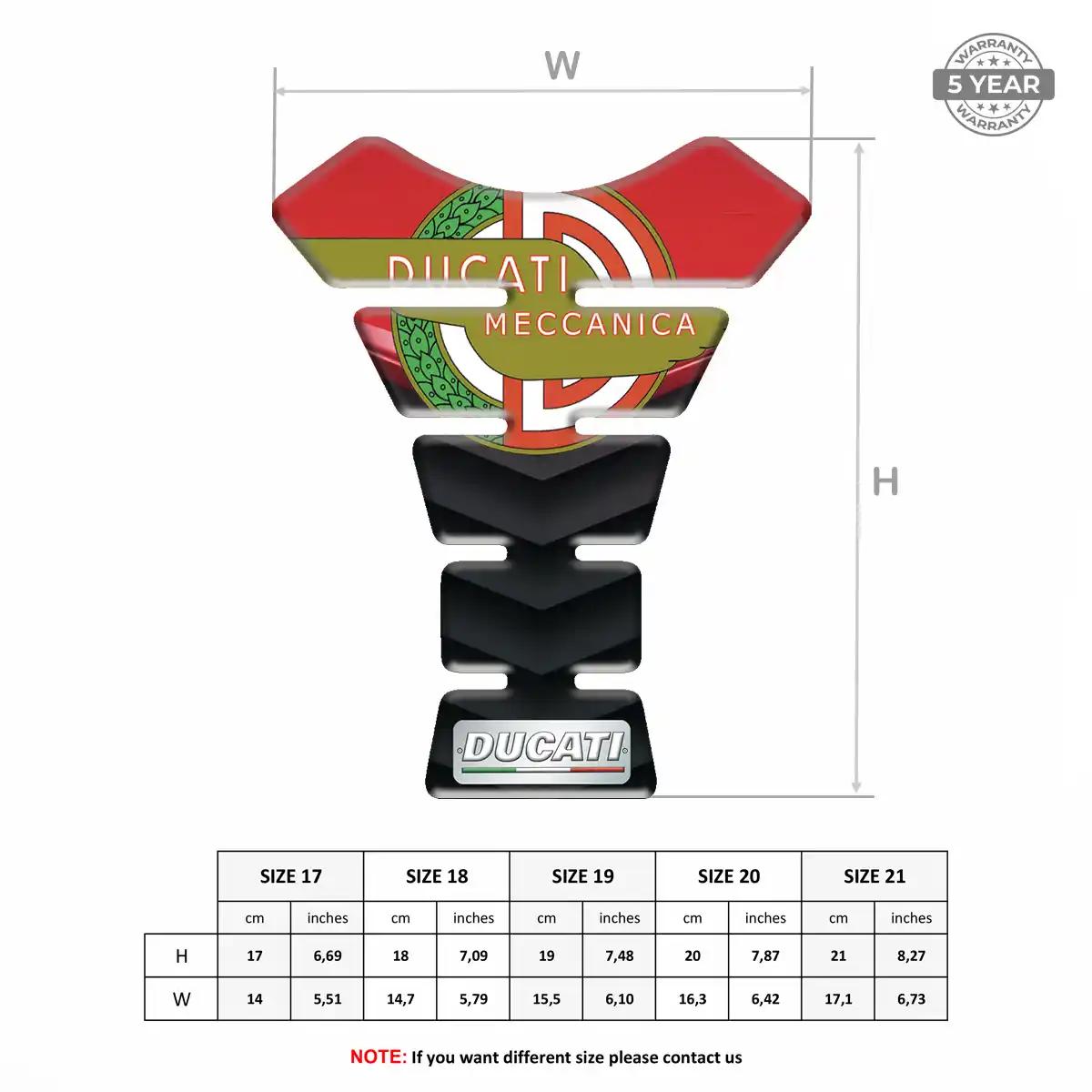 Ducati Tank Guard Pad Motorcycle Superior Craft