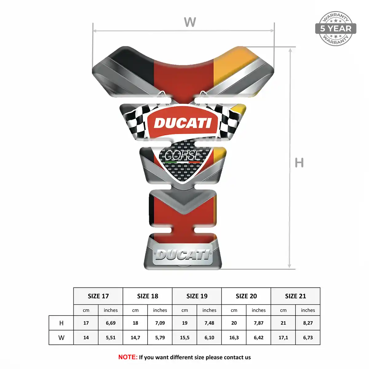 Ducati Tank Guard Pads Motorbike Prestige Line