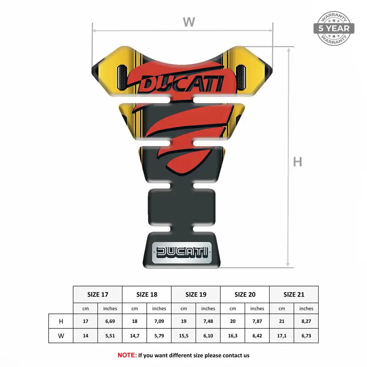 Ducati Tank Guard Pads Motorbike Signature Grade