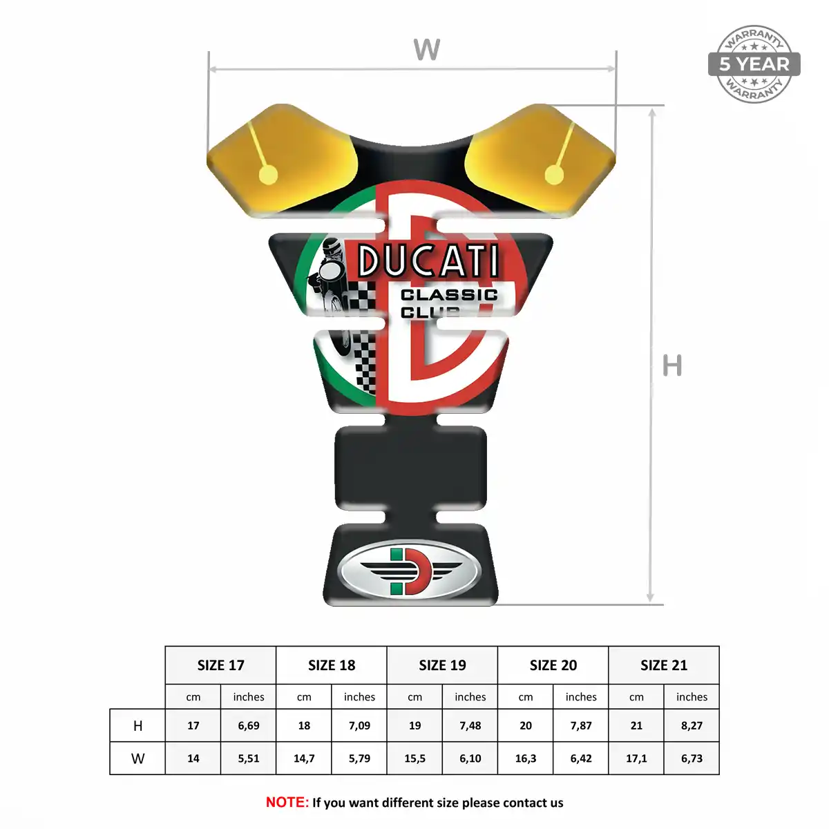 Ducati Tank Guard Pads Motorbike Superior Craft