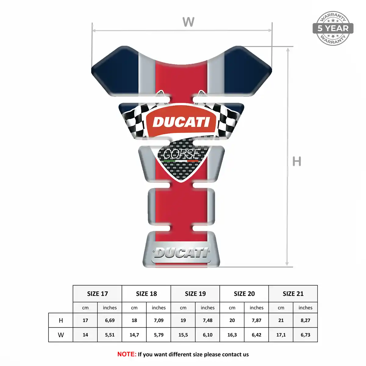 Ducati Tank Guard Pads Motorcycle Prestige Line
