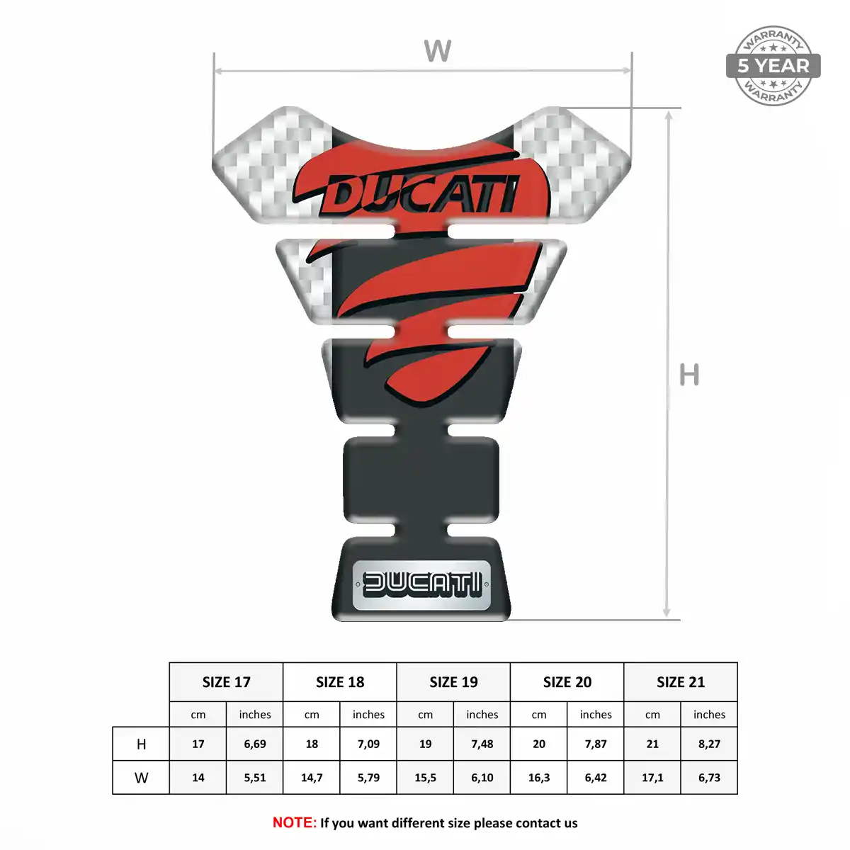 Ducati Tank Guard Pads Motorcycle Signature Grade