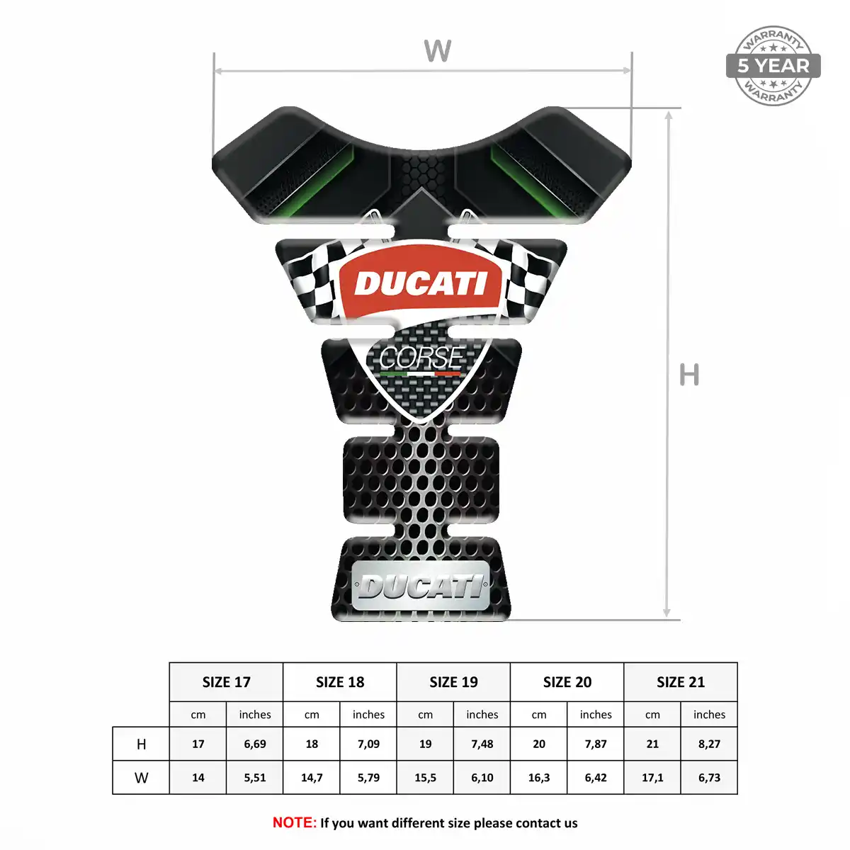 Ducati Tank Guard Protector Motorbike Deluxe Edition