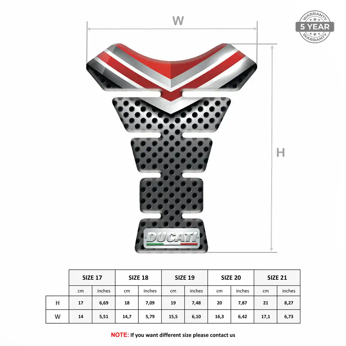 Ducati Tank Guard Protector Motorbike Signature Grade