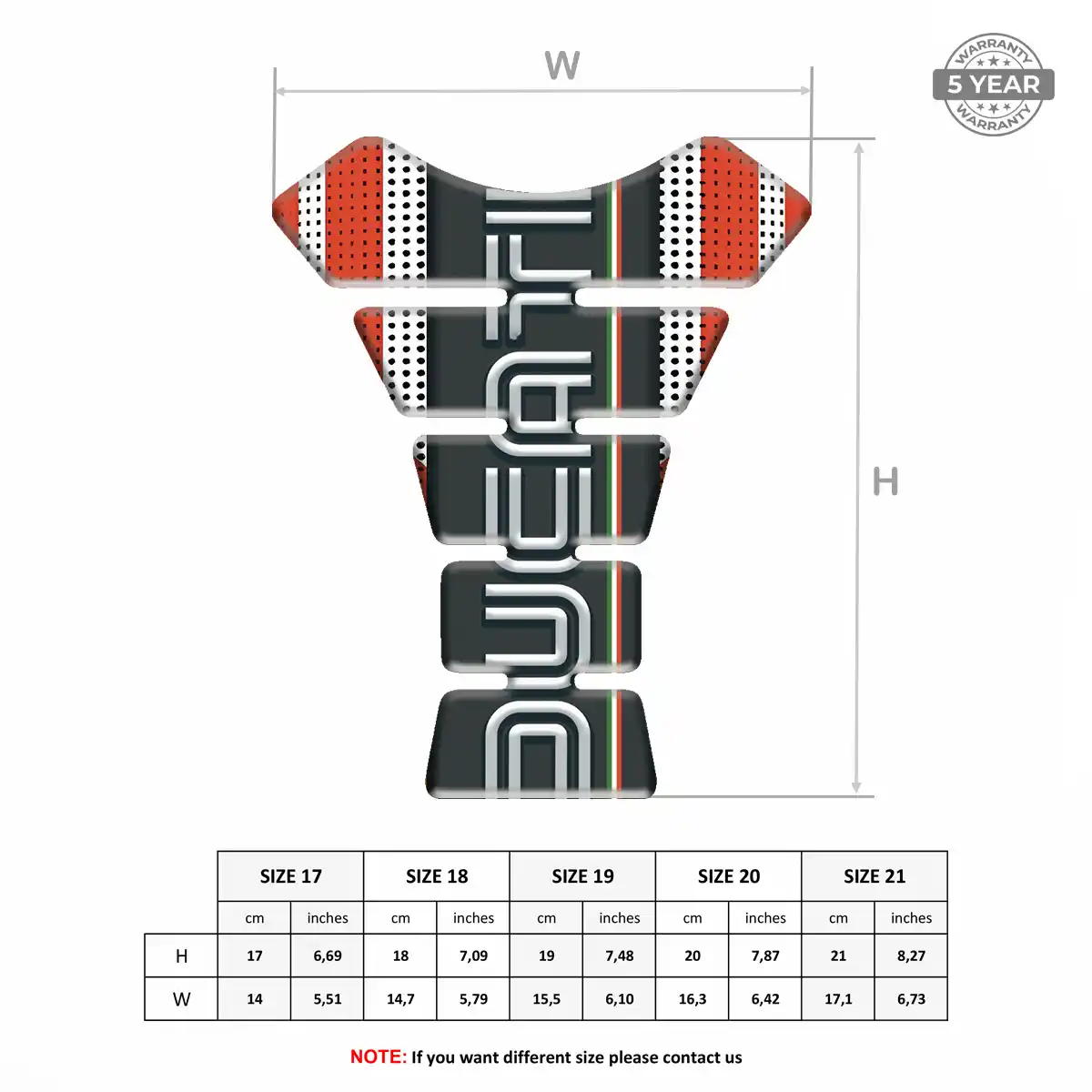 Ducati Tank Guard Protector Motorcycle Prestige Line