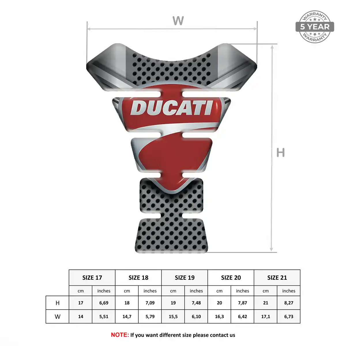 Ducati Tank Guard Protector Motorcycle Refined Design