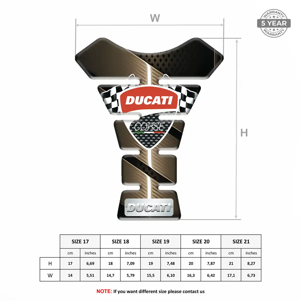 Ducati Tank Guard Protector Opulent Line