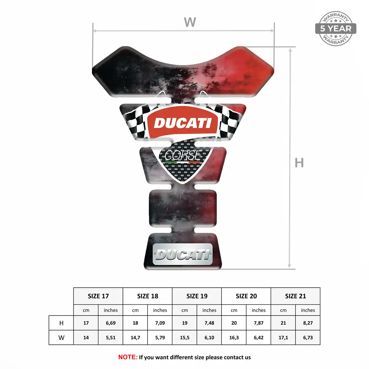 Ducati Tank Guards Motorcycle Signature Grade