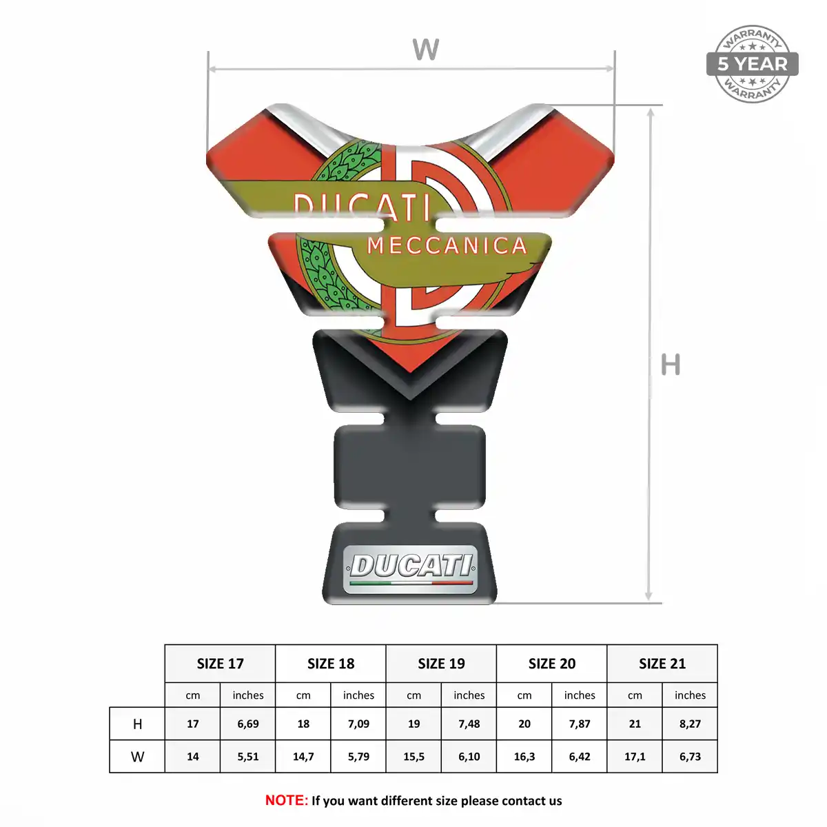 Ducati Tank Knee Pad Elite Finish
