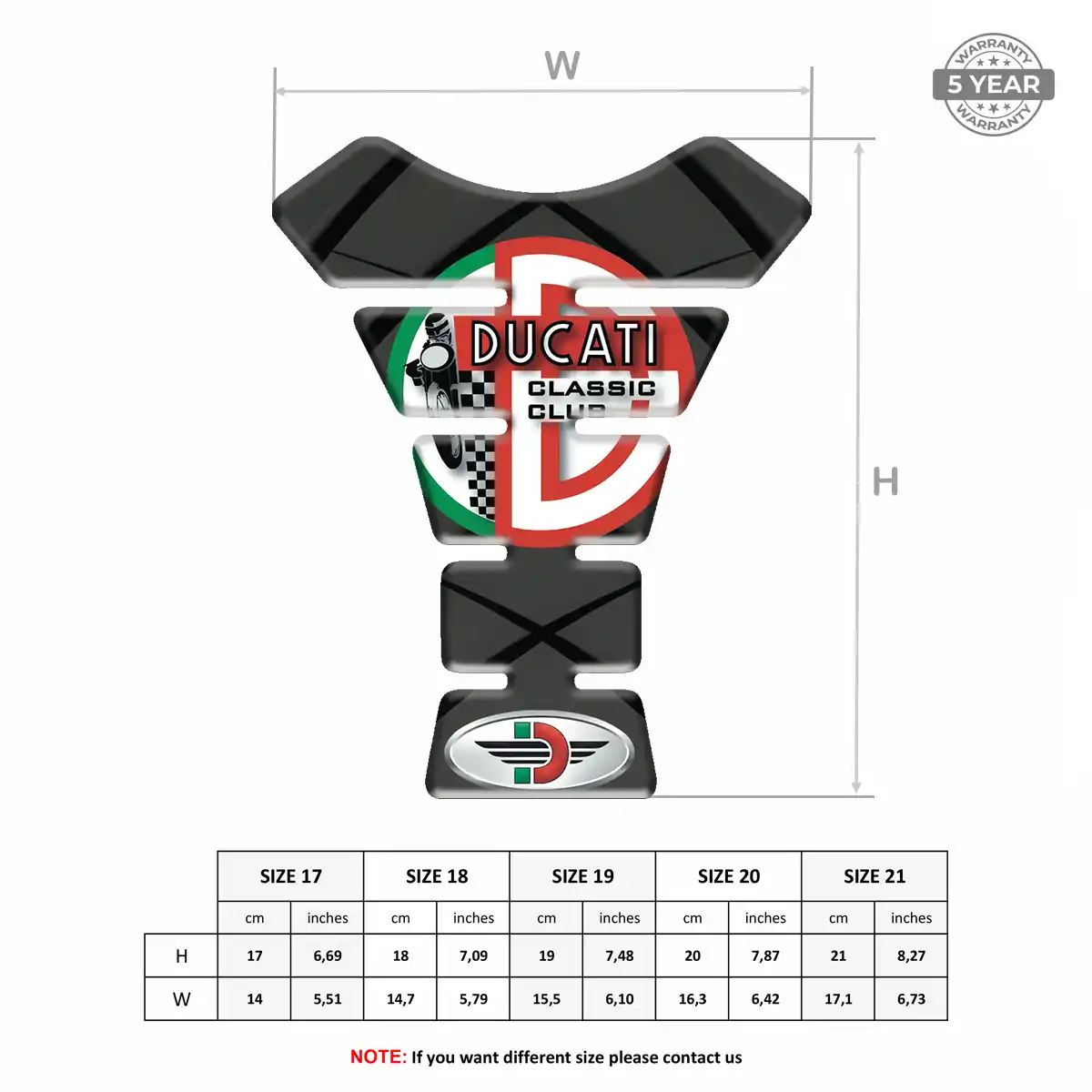 Ducati Tank Pad Fuse Motorbike Prestige Line