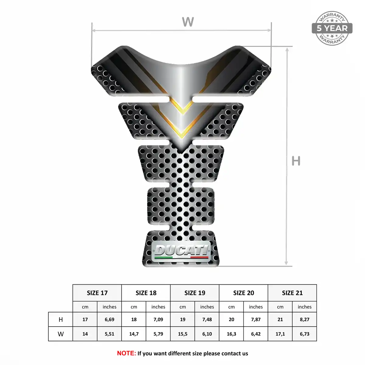 Ducati Tank Pad Fuse Motorcycle Elite Finish