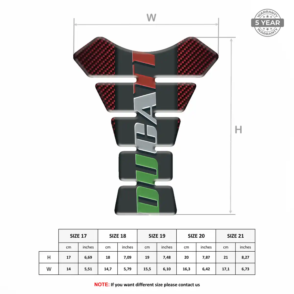 Ducati Tank Pad Fuse Motorcycle Signature Grade