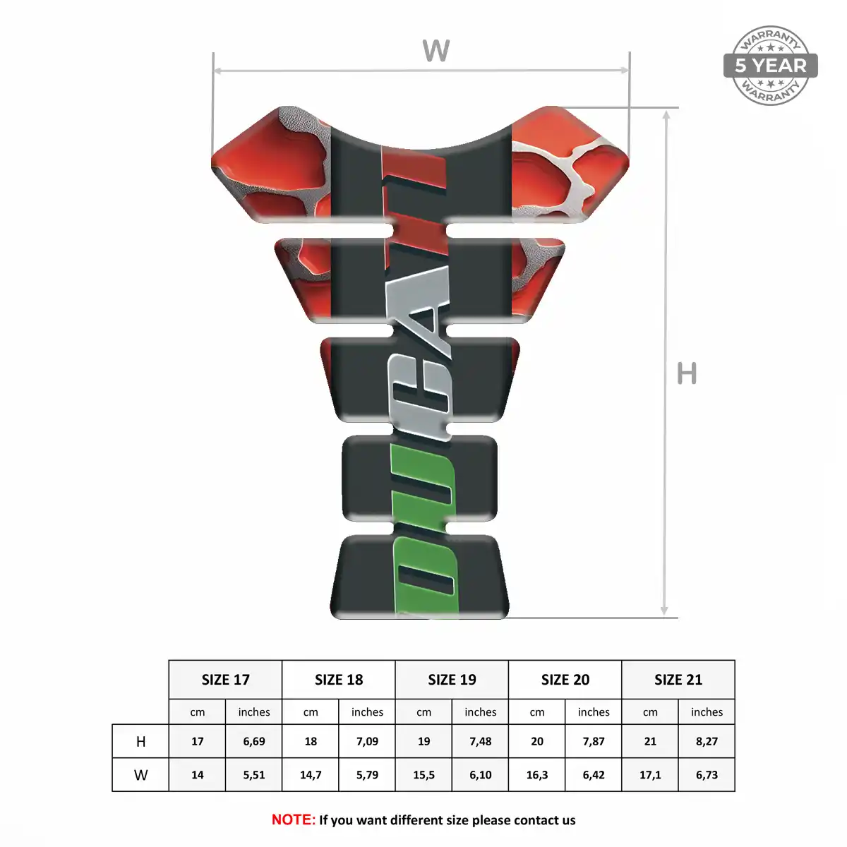 Ducati Tank Pad Guard Motorbike Deluxe Edition