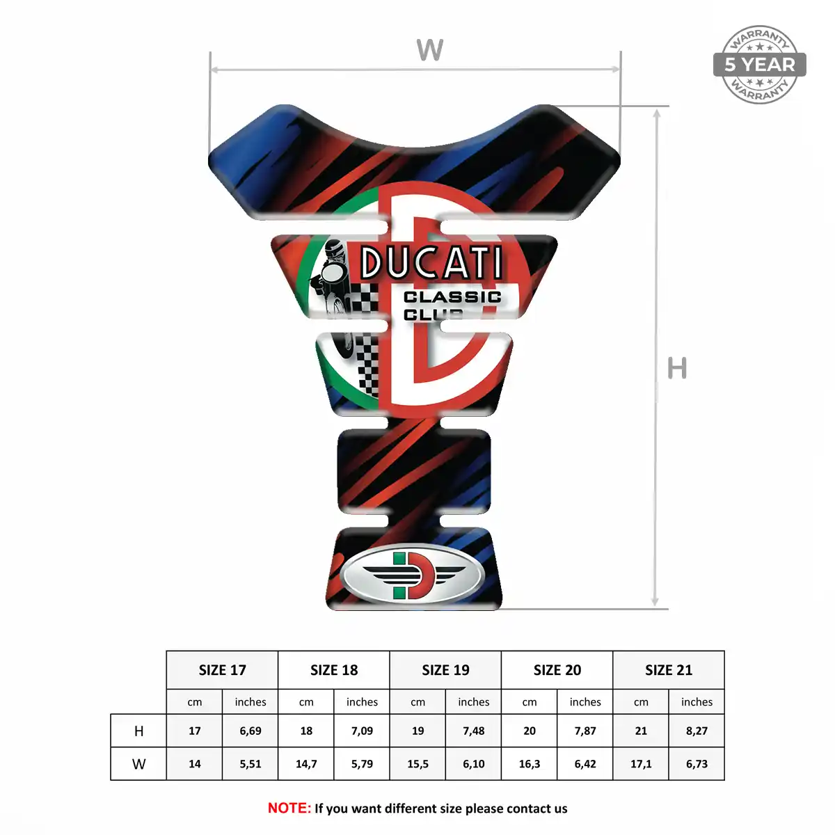 Ducati Tank Pad Guard Motorbike Exclusive Series