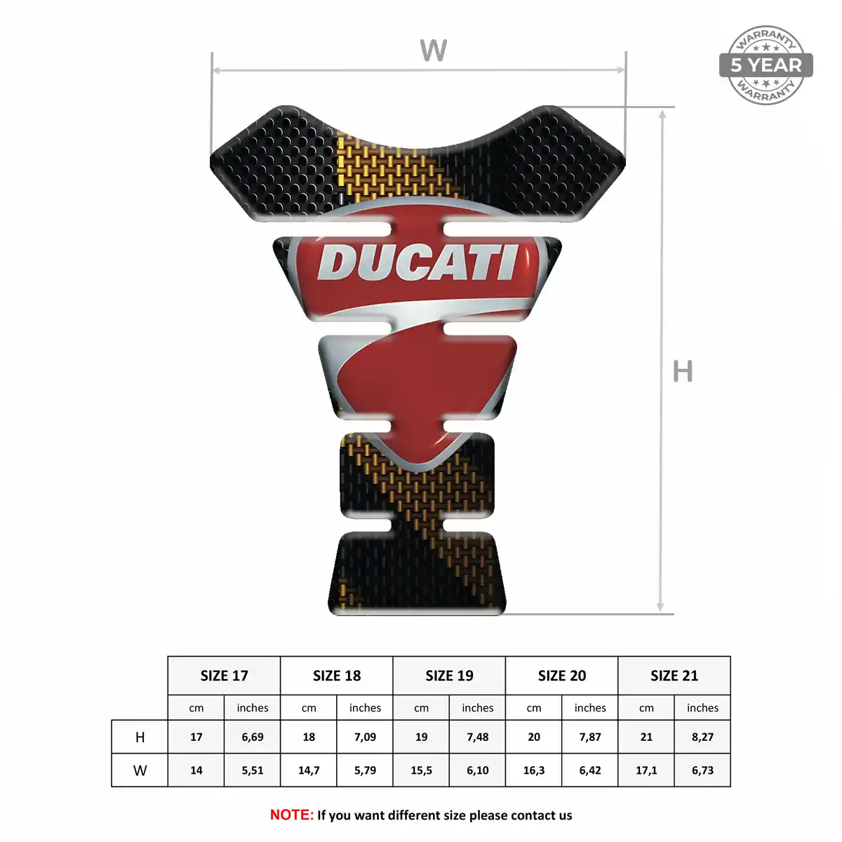 Ducati Tank Pad Guard Motorbike Noble Edition