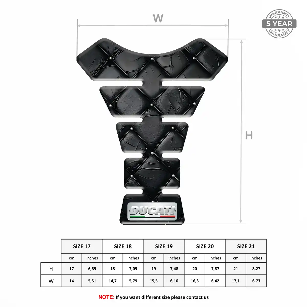 Ducati Tank Pad Guard Motorbike Prime Quality