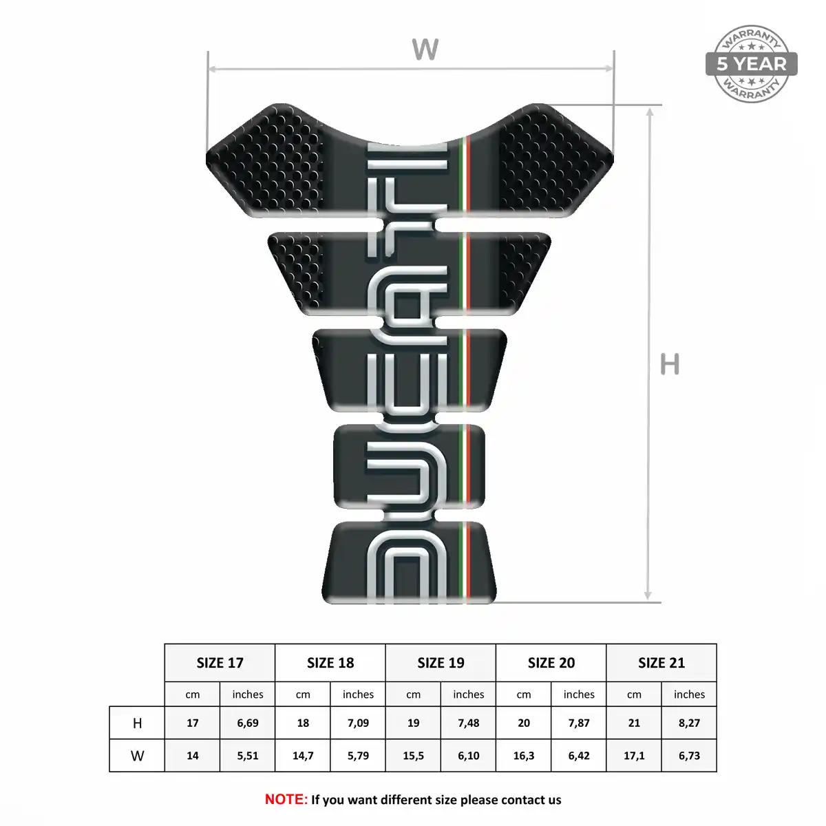 Ducati Tank Pad Guard Motorbike Refined Design