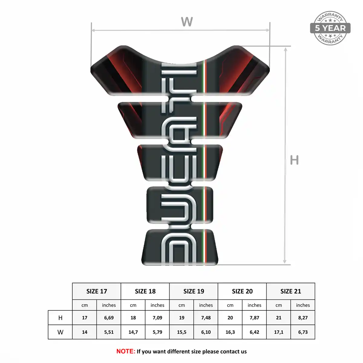 Ducati Tank Pad Guard Motorbike Superior Craft