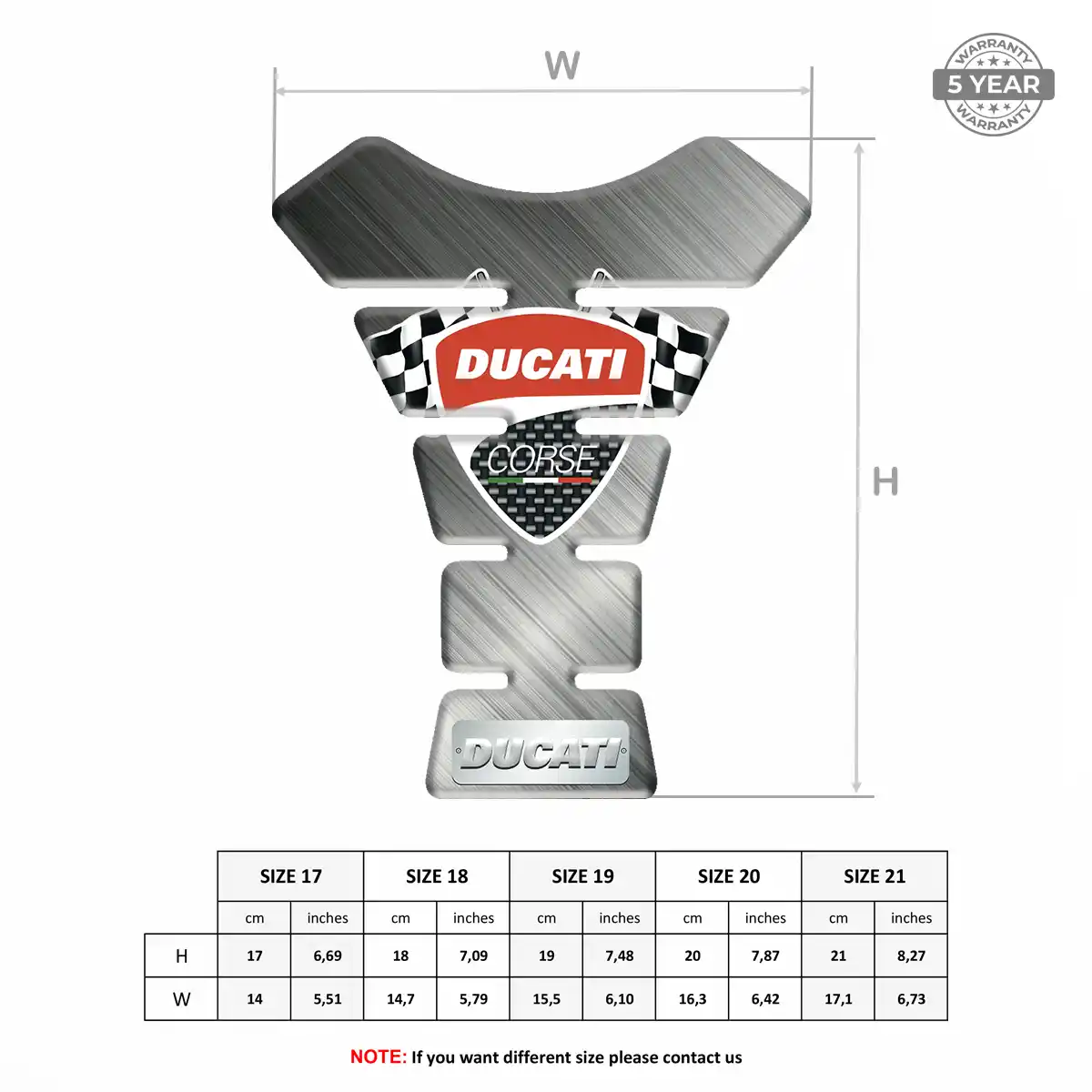 Ducati Tank Pad Guard Motorcycle Deluxe Edition