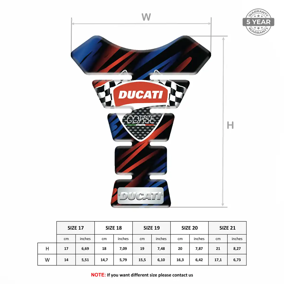 Ducati Tank Pad Guard Motorcycle Elite Finish