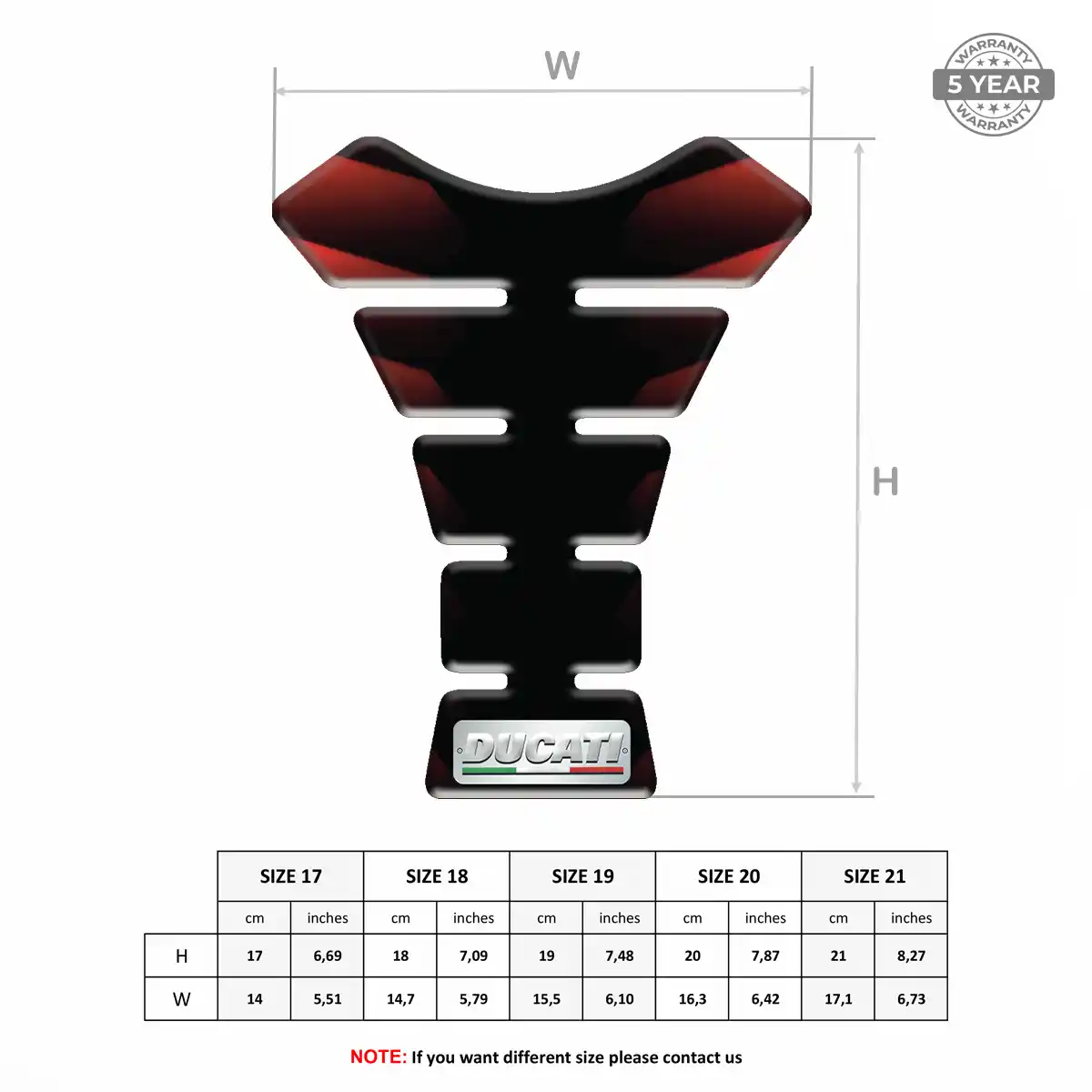 Ducati Tank Pad Guard Motorcycle Prestige Line