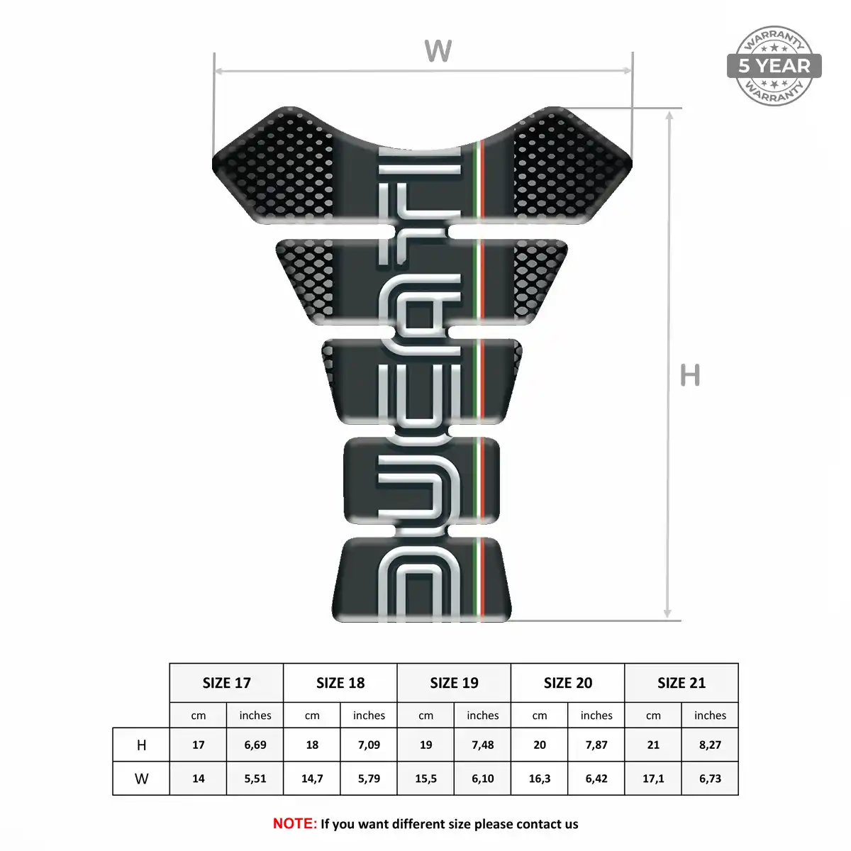 Ducati Tank Pad Guard Motorcycle Refined Design