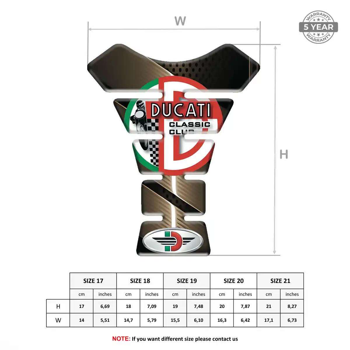 Ducati Tank Pad Guard Noble Edition