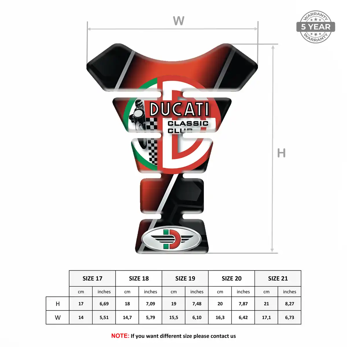 Ducati Tank Pad Motorbike Sleek Style