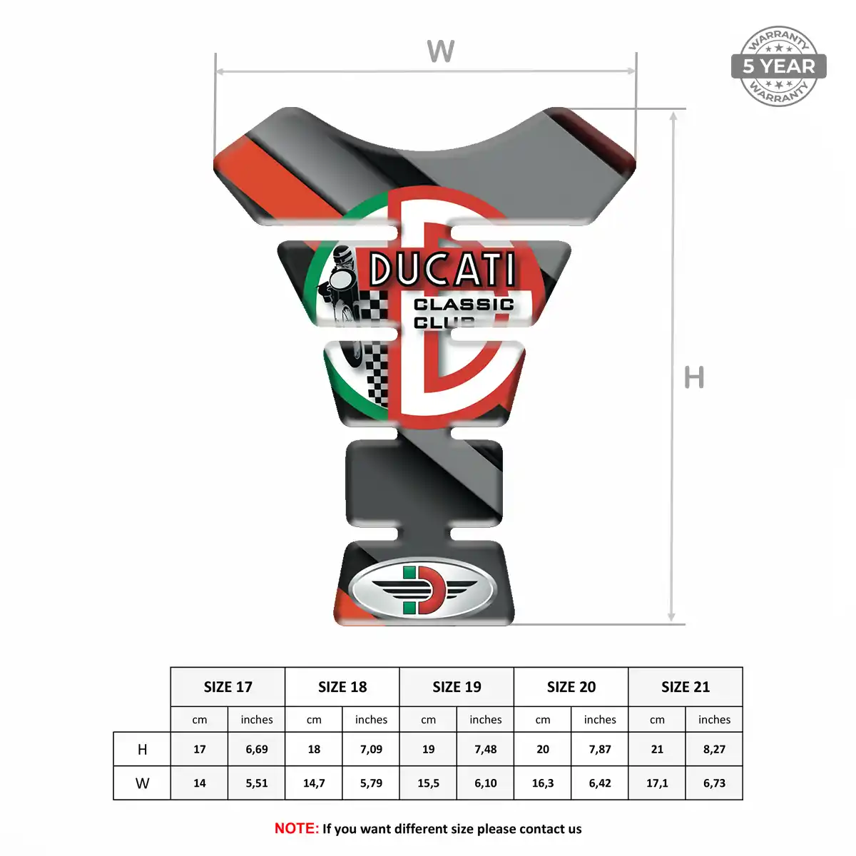 Ducati Tank Pad Motorcycle Elite Finish