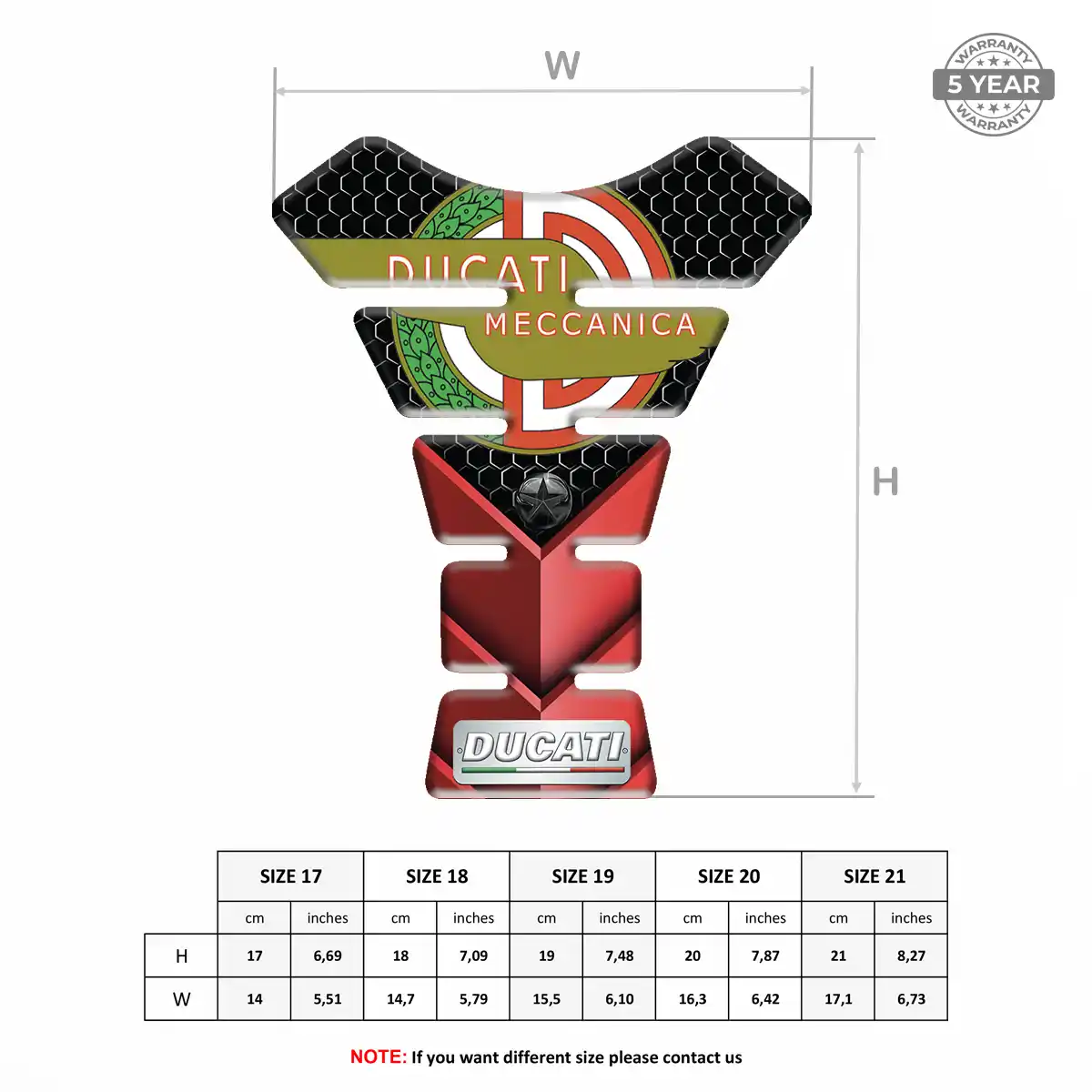 Ducati Tank Pad Motorcycle Signature Grade